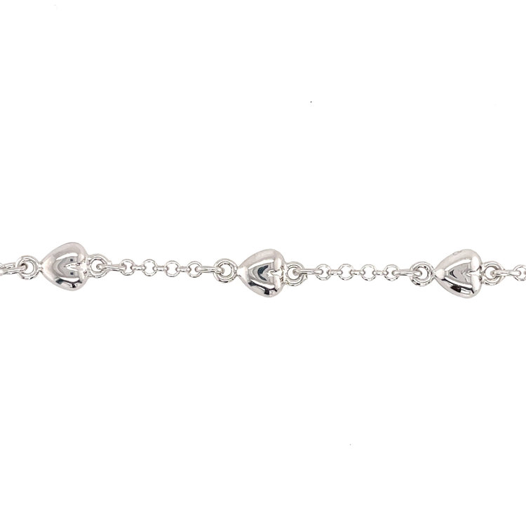 32265 14K 1'' WHITE GOLD MEDIUM CLADDAGH HOOPS