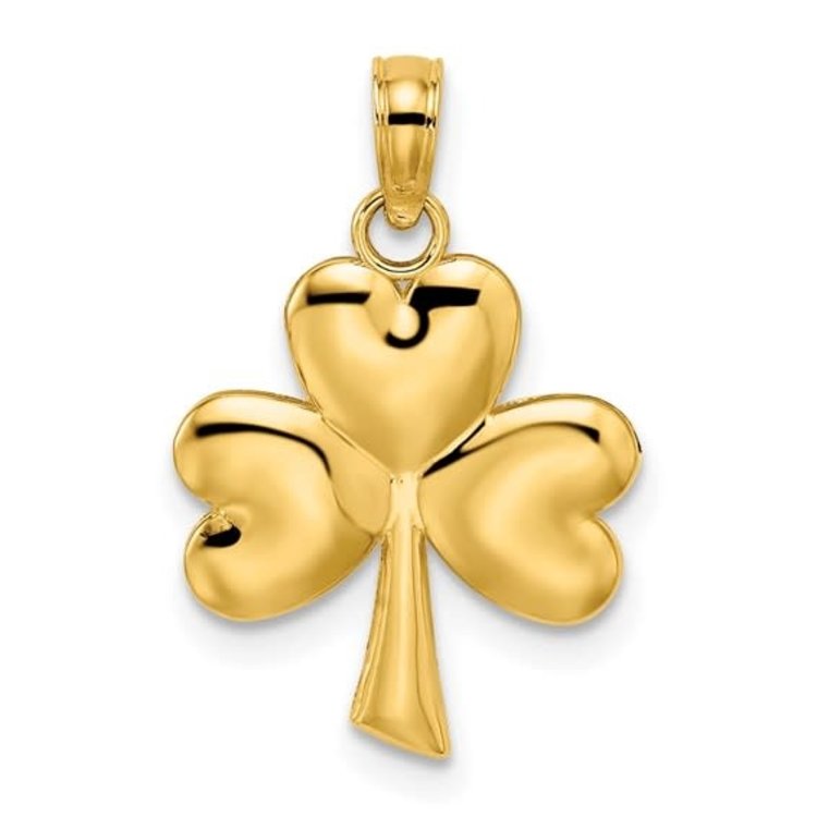 78059 14K YELLOW GOLD 3 LEAF CLOVER CHARM