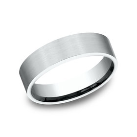 475165 BENCHMARK COLBAT CHROME SATIN FINISH 6MM MENS BAND SIZE 10
