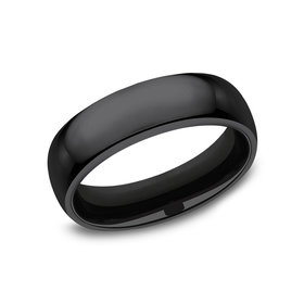 475195 BENCHMARK BLACK TITANIUM 6MM HIGH POLISH SIZE 10 MENS RING