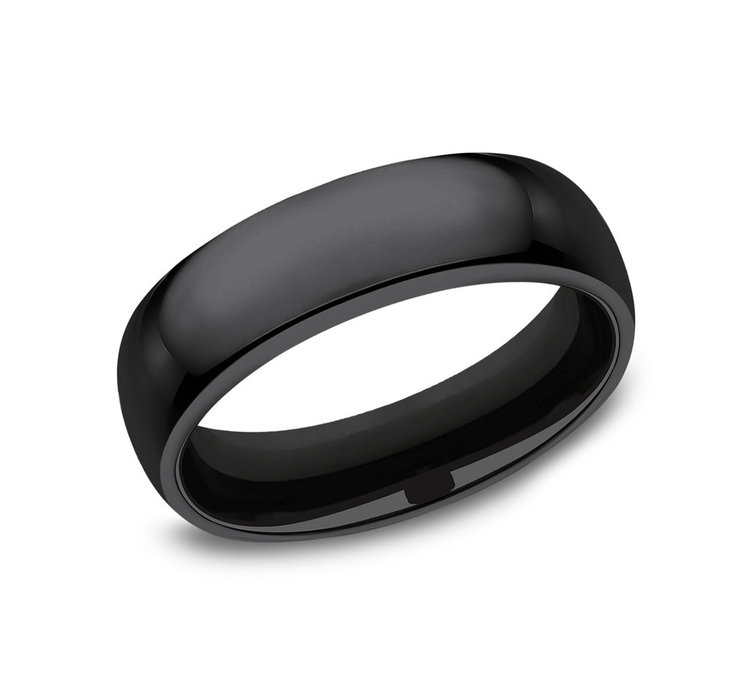 475195 BENCHMARK BLACK TITANIUM 6MM HIGH POLISH SIZE 10 MENS RING