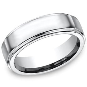 475222 BENCHMARK COBALT CHROME 7MM POLISHED MENS RING