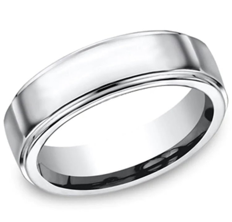475222 BENCHMARK COBALT CHROME 7MM POLISHED MENS RING