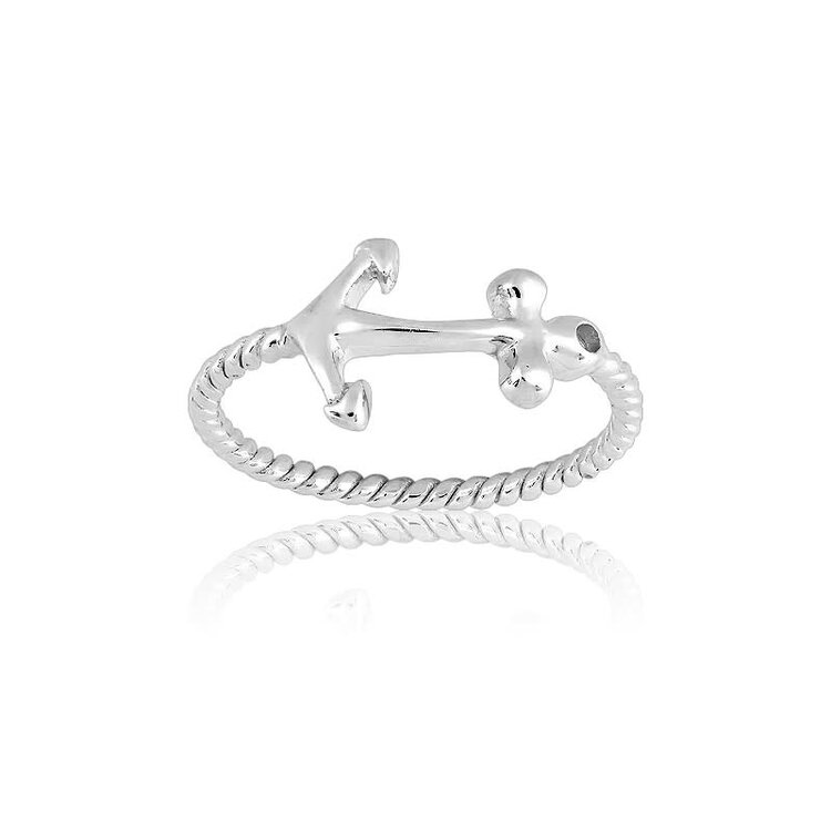 W-9822 Sterling Silver Anchor Ring