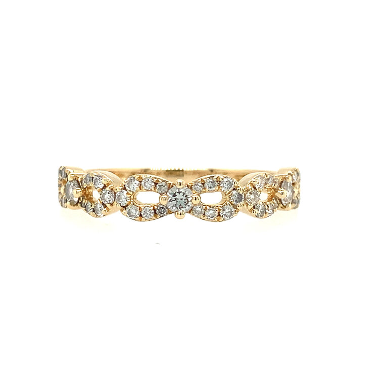 40212 18K YELLOW GOLD .40TCW DIAMOND BOW RING
