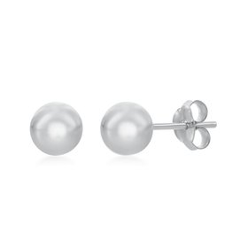 ER-6MM STERLING SILVER 6MM BALL STUDS EARRINGS