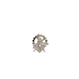 78061 14K WHITE GOLD DIAMOND MASONIC PIN