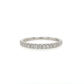 475256 18K WHITE GOLD .27CTW DIAMOND 4 PRONG WEDDING BAND
