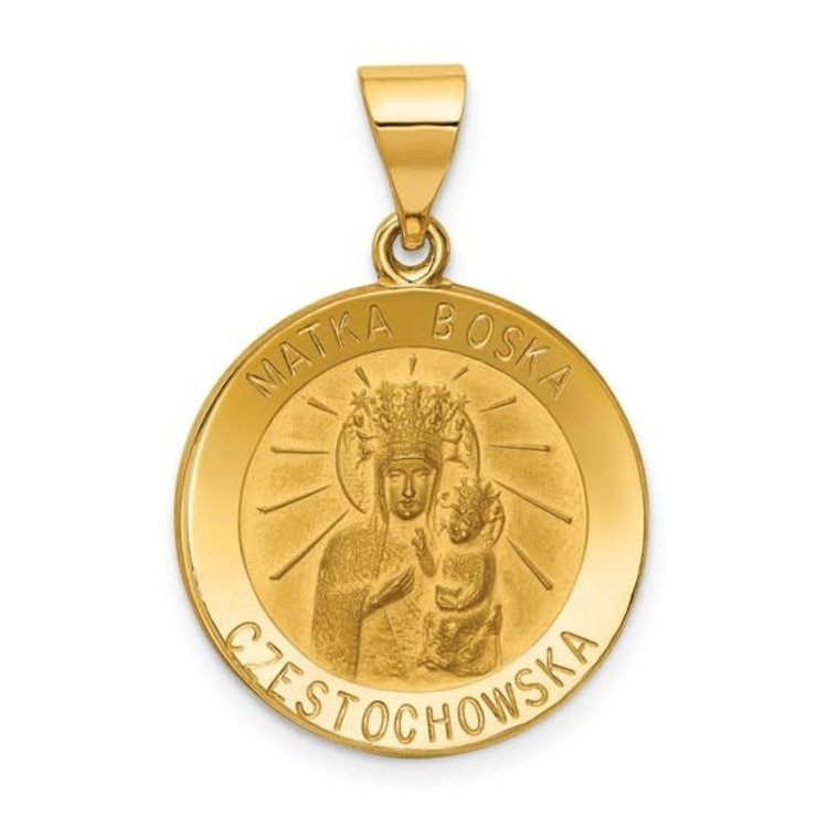 77859 14K YELLOW GOLD MATKA BOSKA DOUBLE SIDED JESUS MEDAL
