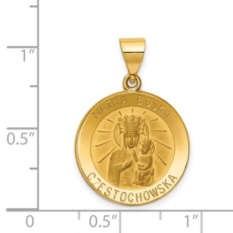 77859 14K YELLOW GOLD MATKA BOSKA DOUBLE SIDED JESUS MEDAL