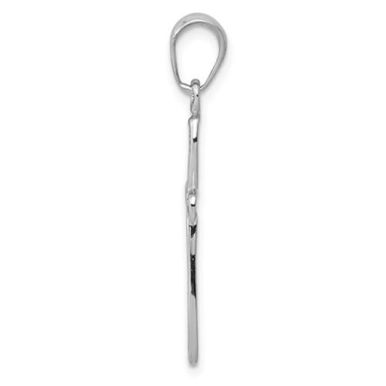 77905 14K WHITE GOLD CUT OUT FILIGREE CROSS