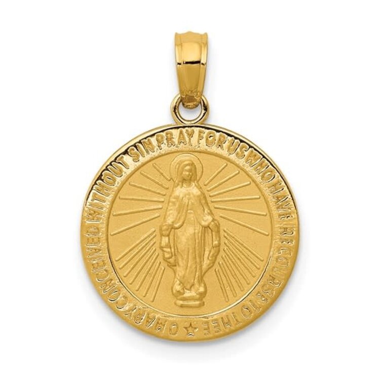 77213 14K YELLOW GOLD MIRACULOUS MEDAL
