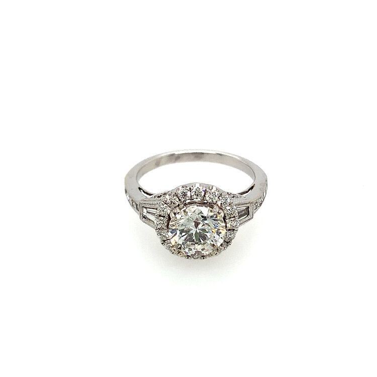 77073 14K WHITE GOLD DIAMOND CUT & SATIN FINISH CROSS WITH  STIFF BAIL