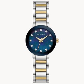 BULOVA FUTURO BLUE DIAL DIAMOND MARKER LADIES WATCH
