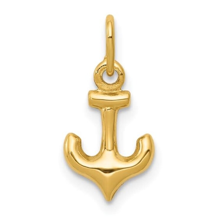 78077 14K YELLOW GOLD ANCHOR CHARM