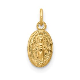 78079 14k YELLOW GOLD MIRACULOUS MEDAL CHARM