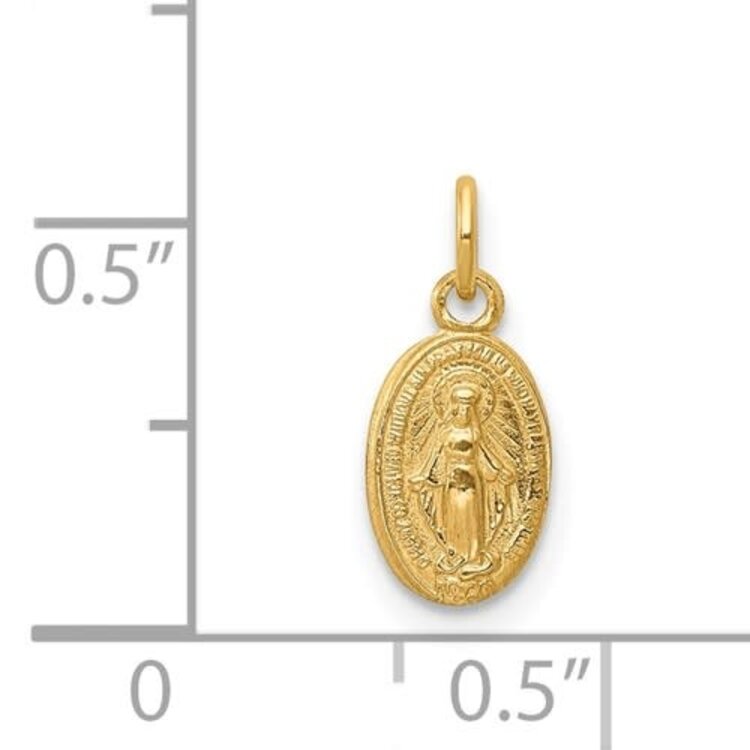 78079 14k YELLOW GOLD MIRACULOUS MEDAL CHARM