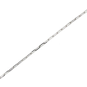 22207 SIMPLICE 14K WHITE GOLD PAPER CLIP 2MM LINK FOREVER BRACELET