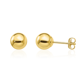 31487 14K YELLOW GOLD 6MM BALL STUDS