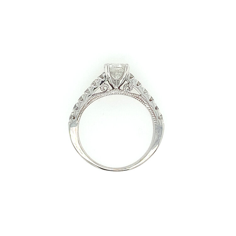 475265 14K WHITE GOLD .66CT I I1 DIAMOND CENTER .30TCW COMMON PRONG SETTING ENGAGEMENT RING