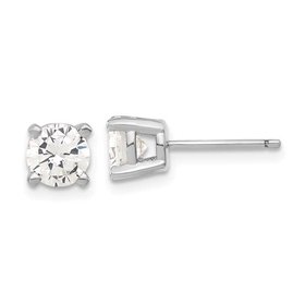 30853 14K WHITE GOLD .70TCW I I1 ROUND PUSH BACK STUDS