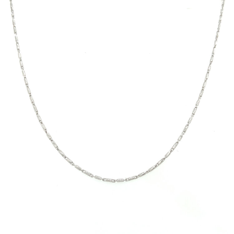 50241 14K WHITE GOLD 20'' RASO LINK CHAIN