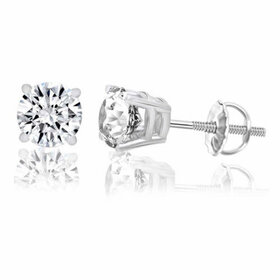 30877 14K WHITE GOLD .30TCW SCREWBACKS