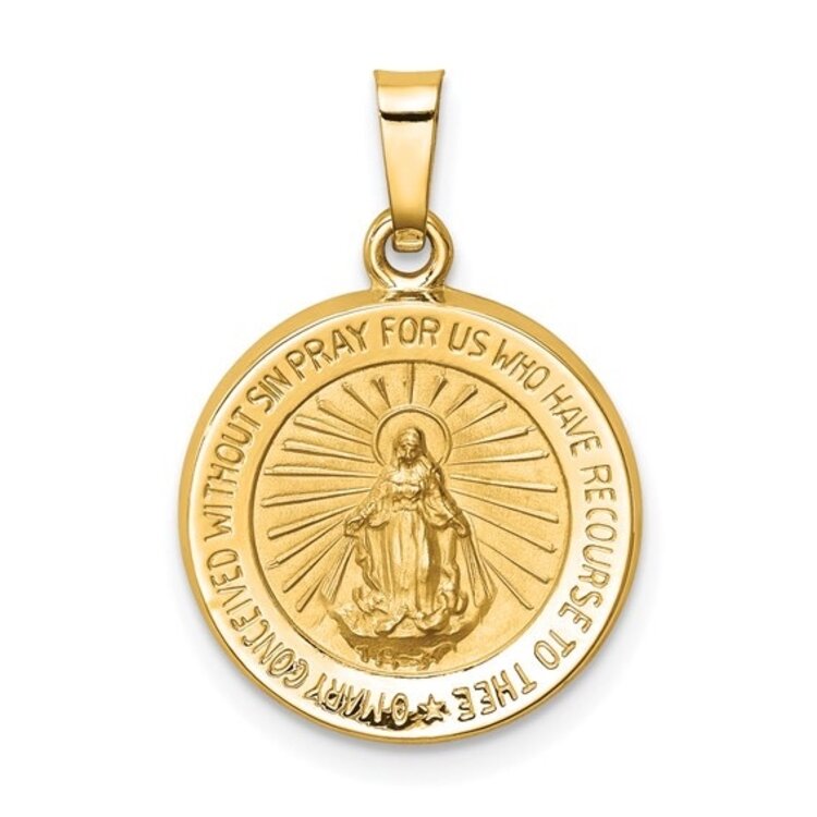 77213 14K YELLOW GOLD MIRACULOUS MEDAL