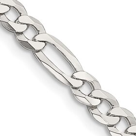 80751 STERLING SILVER 22'' FIGARO LINK 6.5MM CHAIN