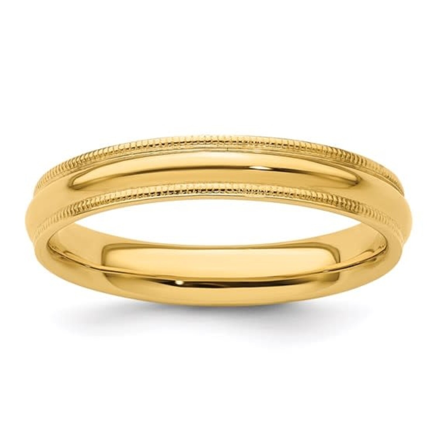 High Polish Wedding Band Ring with Edge, Size 7 High Polish Wedding Band Ring with Edge, Size 7