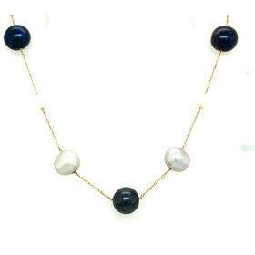 60100 14K YELLOW GOLD  BY THE YARD FRESHWATER PEARLS NECKLACE