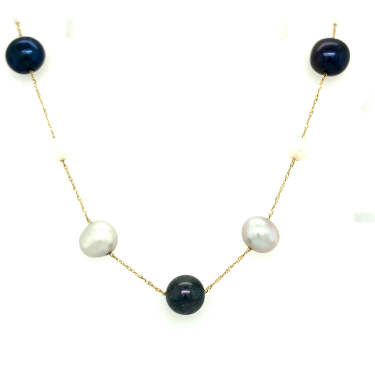 60100 14K YELLOW GOLD  BY THE YARD FRESHWATER PEARLS NECKLACE