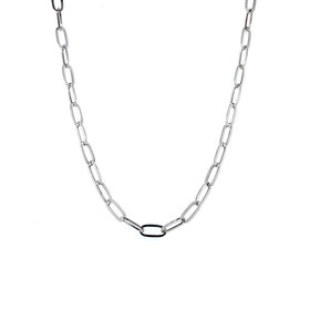 60105 14K WHITE GOLD 16'' PAPER CLIP CHAIN 3.25MM