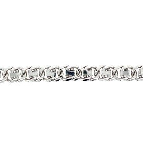 25030 14K WHITE GOLD FANCY LINK MENS 8'' BRACELET 7.8MM