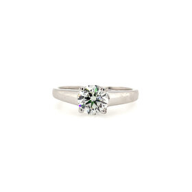 475284 14K WHITE GOLD 1CT G SI2 ROUND SOLITAIRE TOLKOWSKY IDEAL CUT ENGAGEMENT RING