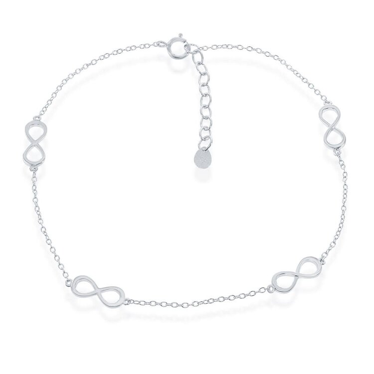 R-9149 Sterling Silver Infinity Anklet