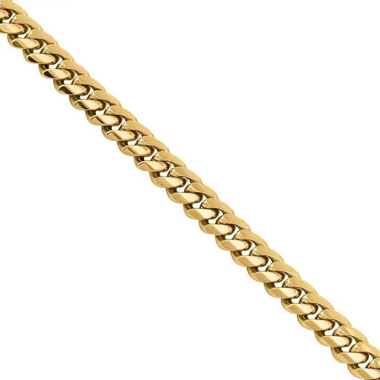 50293 14K YELLOW GOLD 22'' MIAMI CUBAN LINK CHAIN 5MM