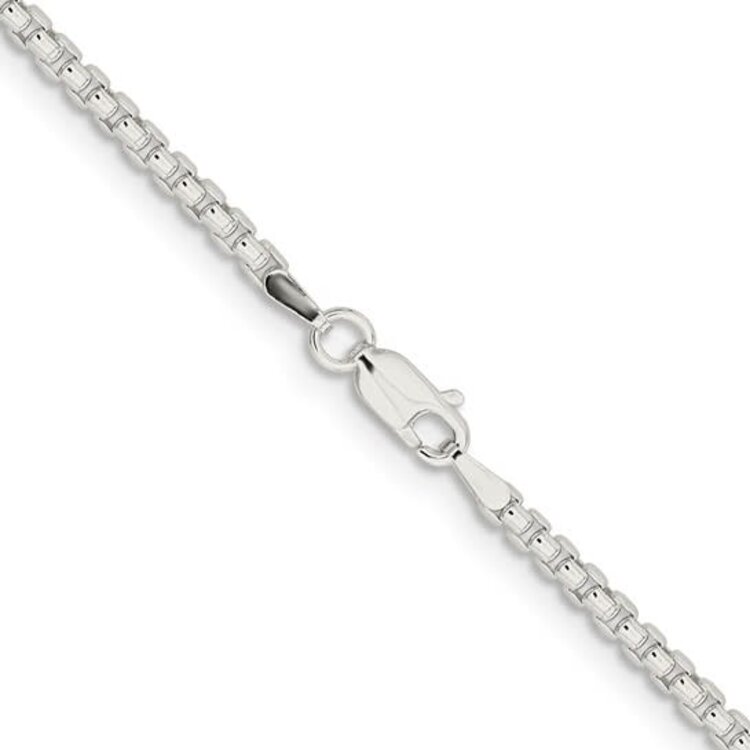 80688 STERLING SILVER 20'' ROUNDED BOX LINK 2.6MM CHAIN