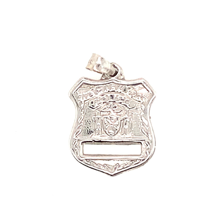 78193 14K WHITE GOLD CITY OF NEW YORK SHIELD CHARM