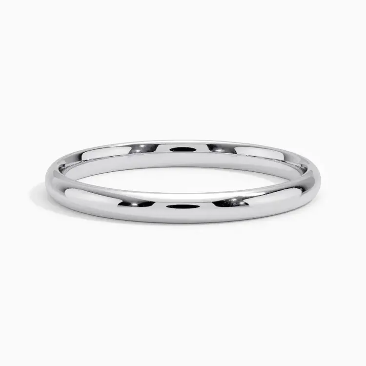 47604 14K WHITE GOLD 2.4MM HIGH POLISHED BAND SIZE 5.5