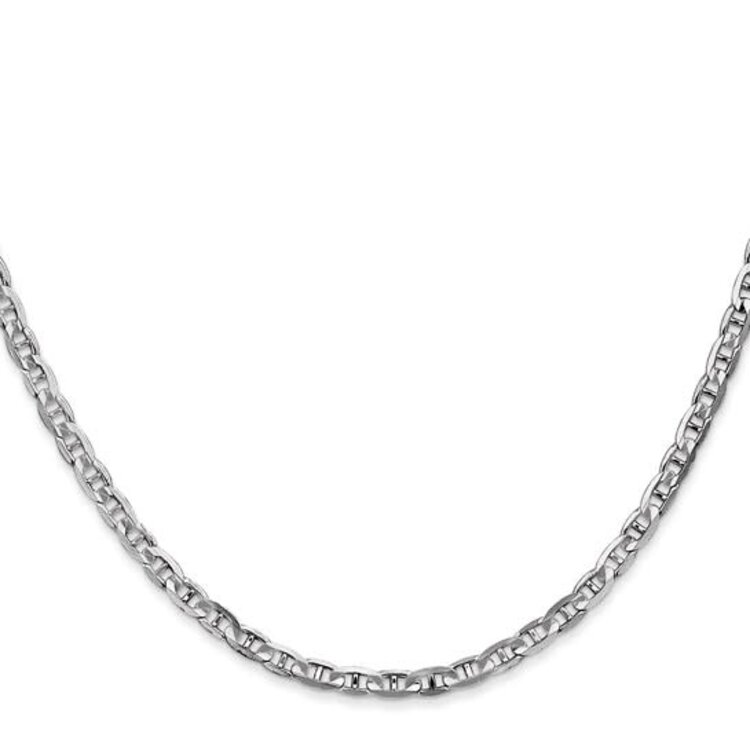 50312 14K WHITE GOLD 24'' GUCCI LINK 3MM CHAIN