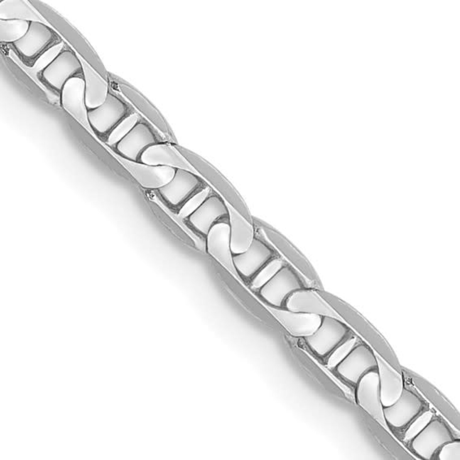 50312 14K WHITE GOLD 24 GUCCI LINK 3MM CHAIN Gemelli Jewelers