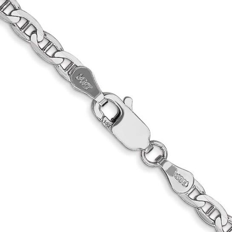 50312 14K WHITE GOLD 24'' GUCCI LINK 3MM CHAIN