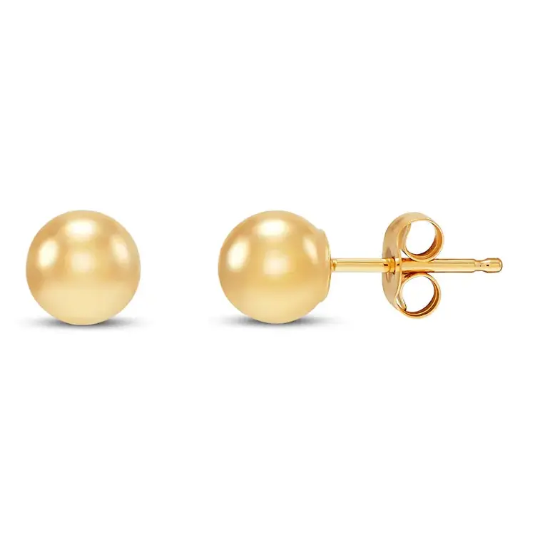 31486 14K YELLOW GOLD 5MM BALL STUDS
