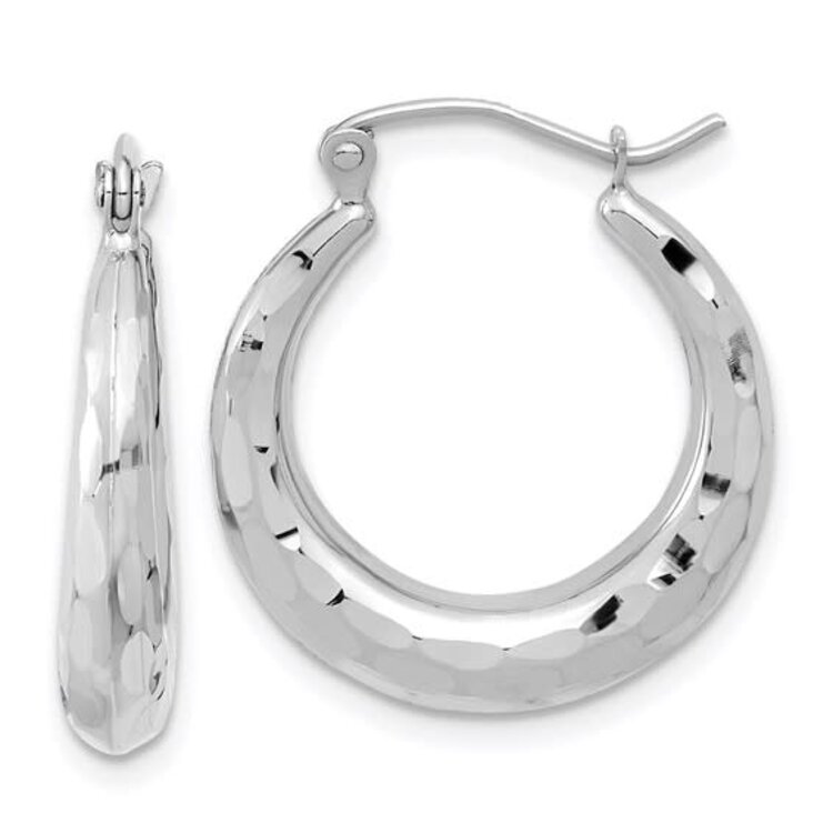 77256 14K WHITE GOLD HIGH POLISH 3D CORNE CHARM