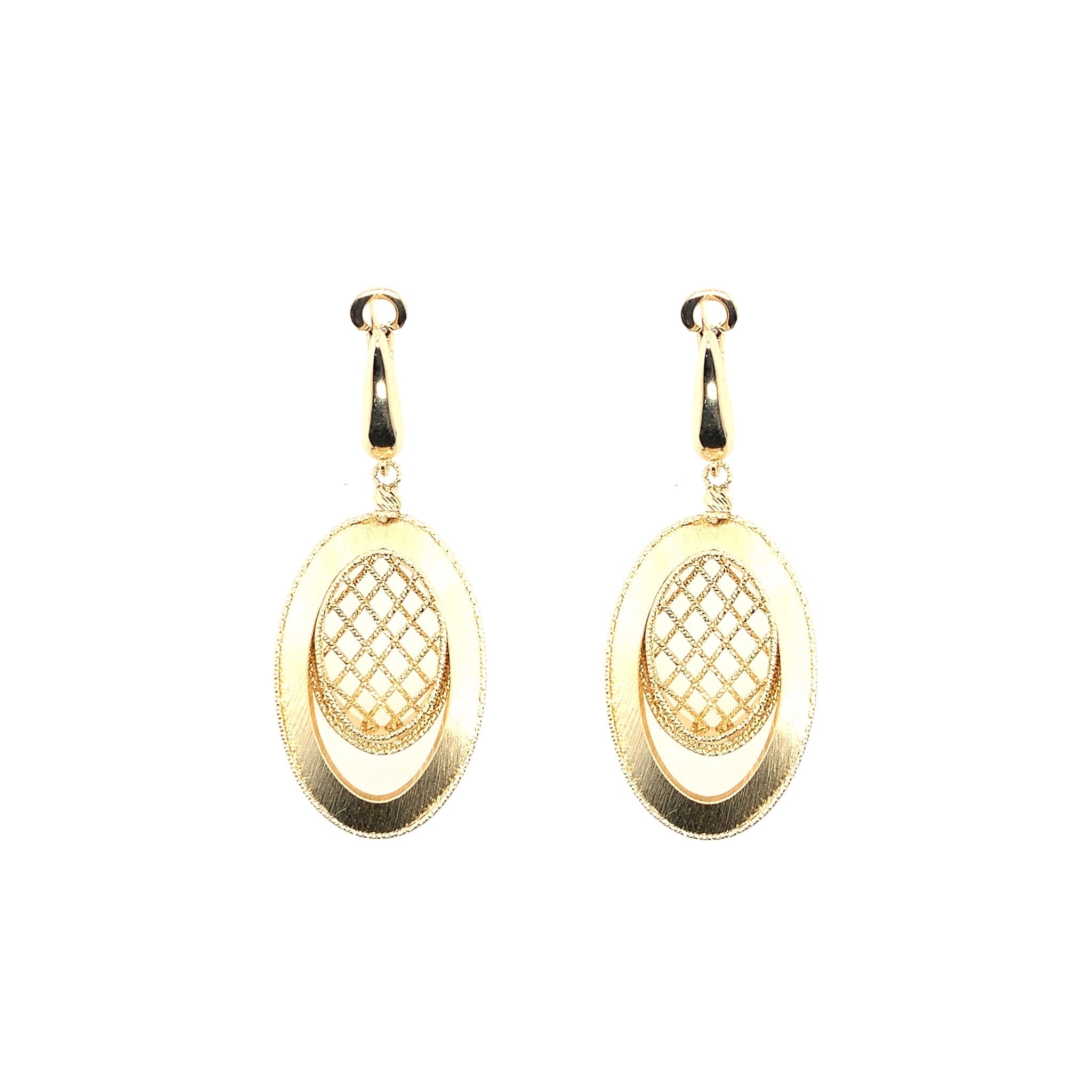Handmade Chandelier with Pearl Designer Matt Gold Long Hanging Earrings -