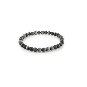 BB-358-M ITALGEM STEEL GREY EAGLE’S EYE 6MM BEAD BRACELET 8’’