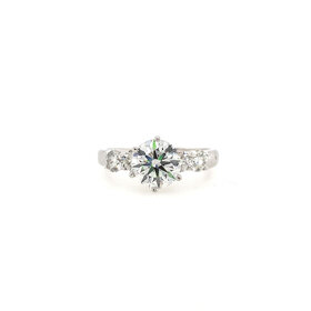 475143 14K WHITE GOLD 1.06CT G SI1 .60TCW COMMON PRONG DIAMOND ENGAGEMENT RING