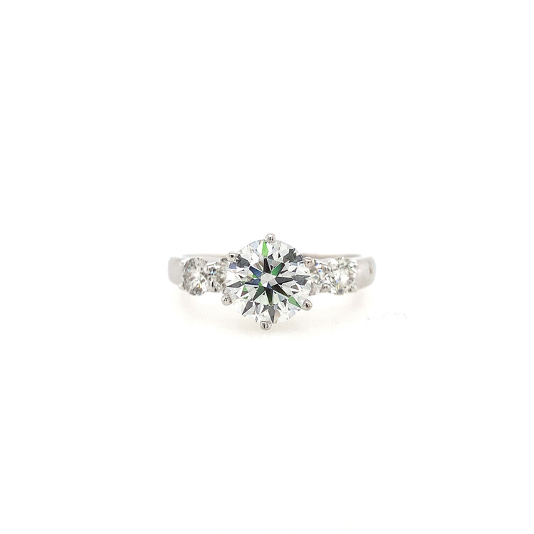475143 14K WHITE GOLD 1.06CT G SI1 .60TCW COMMON PRONG DIAMOND ENGAGEMENT RING