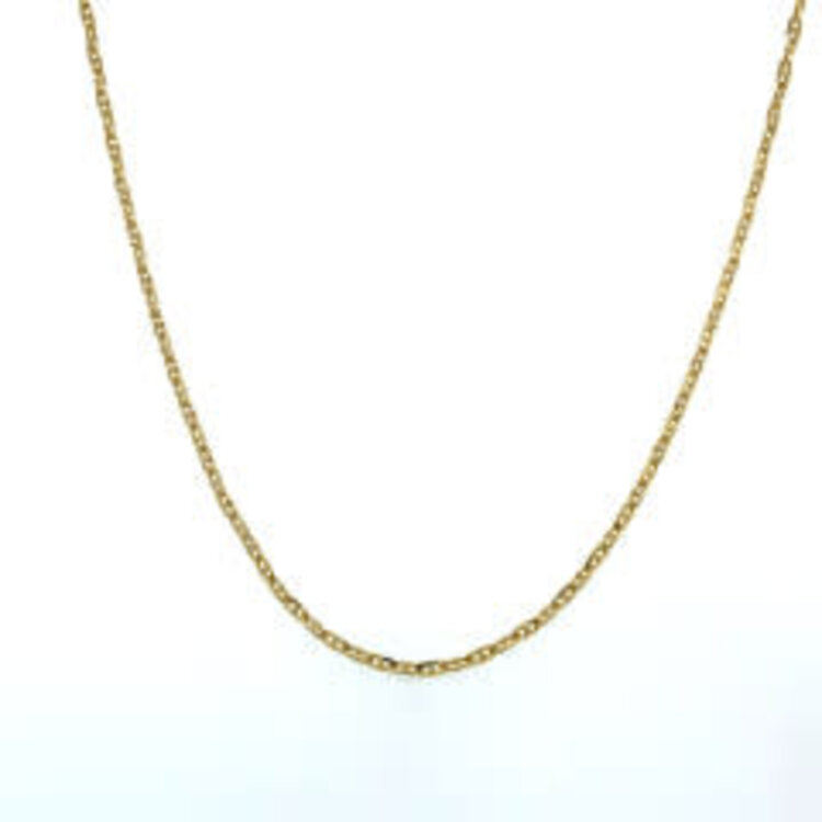 50358 14K YELLOW GOLD 22" THIN IN/OUT GUCCI LINK CHAIN